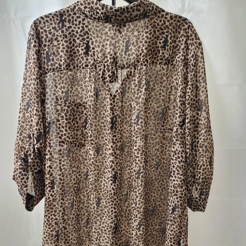 Torrid Plus Size Leopard Print Blouse - Picture 7 of 9